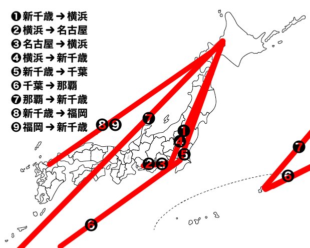 「こちらが、北海道日本ハムファイターズ。 1ヶ月間の地獄移動スケジュールとなってお」|咲来さん@のイラスト