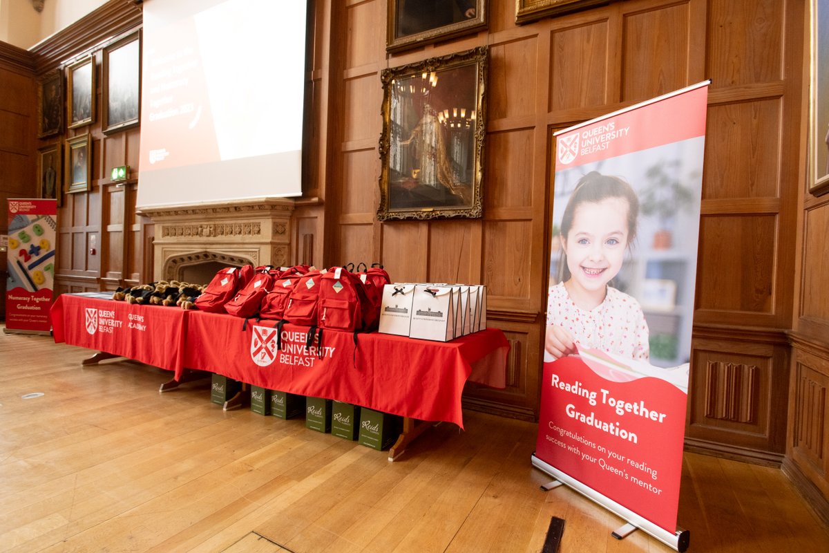 QUBelfast's tweet photo. Hooray for the Class of 2023! 🎉

It was celebration time for the children who completed our Reading Together and Numeracy Together programmes, as we welcomed them for a very special Graduation day.

The programmes help the development of literacy and numeracy skills for looked-after children aged 9-11, by providing one-on-one support by a Queen’s student mentor, building their confidence and sparking their imaginations.

Amazing work, everyone. Congratulations! 

#LoveQUB 🎓