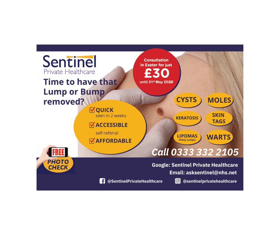 Sentinel_PHCare's tweet photo. Step into a Season of good skin health! 🌸🌞 Discover the perfect way to embrace the beauty of summer with Sentinel Private Healthcare's exclusive offer. 🌼🌿 Experience a skin consultation in Exeter for only £30 until 31st July 2023. 💆‍♀️✨
.
.
.
#SentinelPrivateHealthcare https://t.co/SFhMyL0BQt