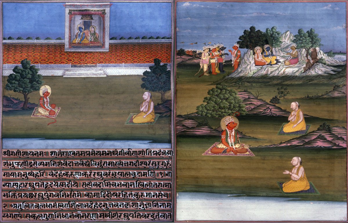 caaaiis's tweet photo. #AIIS CA&amp;A has launched a digital book (https://t.co/G9A3V7KEFb...) which reassembles the text and paintings of the fifth sub-book of the #Ramcaritmanas—the beloved #Sundarkand—with accompanying notes by Philip Lutgendorf, former AIIS President and a renowned scholar of Hindi. https://t.co/GHmxUO0hlX