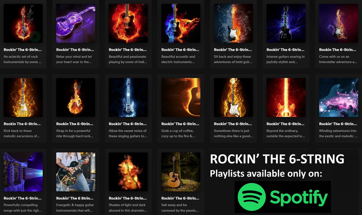 Since 2019 the 'Rockin' The 6-String' Playlist series on Spotify has been featuring an ever-growing collection of the finest new indie guitar instrumentalists playing both acoustic and electric masterpieces for your listening enjoyment. open.spotify.com/user/keithschw…