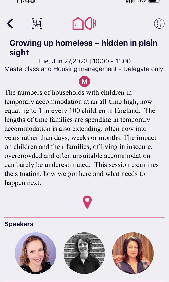 Great session today at #Housing2023 on children living in #TemporaryAccommodation. Thanks so much to Jenny Pennington @Shelter, Claire Harding @centreforlondon, and Monika Lakhanpaul @champions_ta for your powerful presentations and debate on this important topic. 
@CIH_events