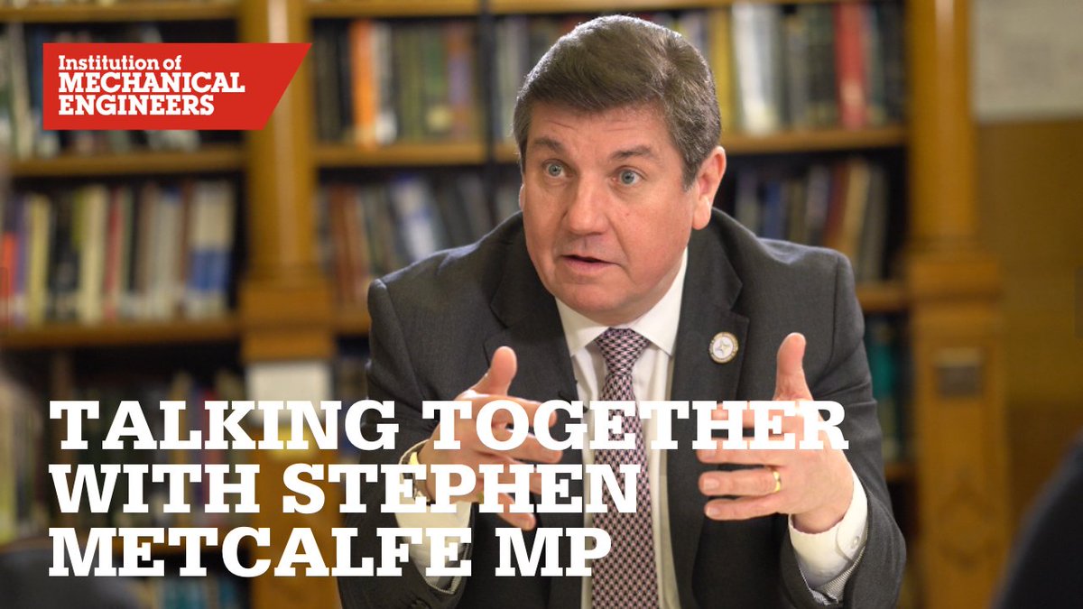 IMechE's tweet photo. We interviewed Stephen Metcalfe, MP for South Basildon and East Thurrock, and Chair of the Parliamentary and Scientific Committee for #TalkingTogether.
@Metcalfe_SBET sheds light on his journey in Parliament and the importance of engineering and tech.
➡️ https://t.co/Y3YQKCk8Xs https://t.co/ddNcdno2dy
