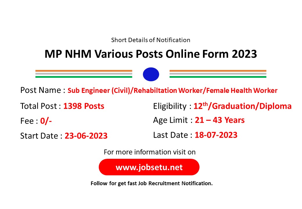 jobsetuofficial's tweet image. MP NHM Various Post Online Form 2023
#NHM_MP #VariousPosts #OnlineForm2023 #MPGovt #job #vacancy #recruitment #jobsetu #jobsetuofficial 
check out it : jobsetu.net/post/mp-nhm-va…
Join Telegram Group : t.me/jobsetuofficial