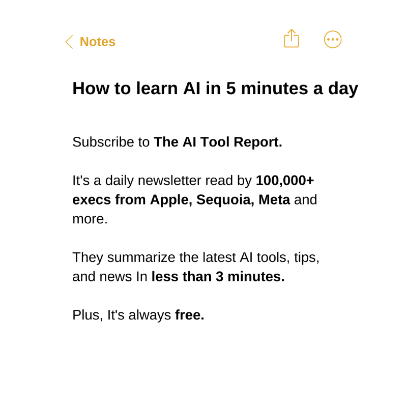 AIToolReport's tweet photo. "My boss thinks I'm an AI genius, (I'm not) it's because I read The AI Tool Report (and they have no idea it exists.)" - AI Tool Report Reader