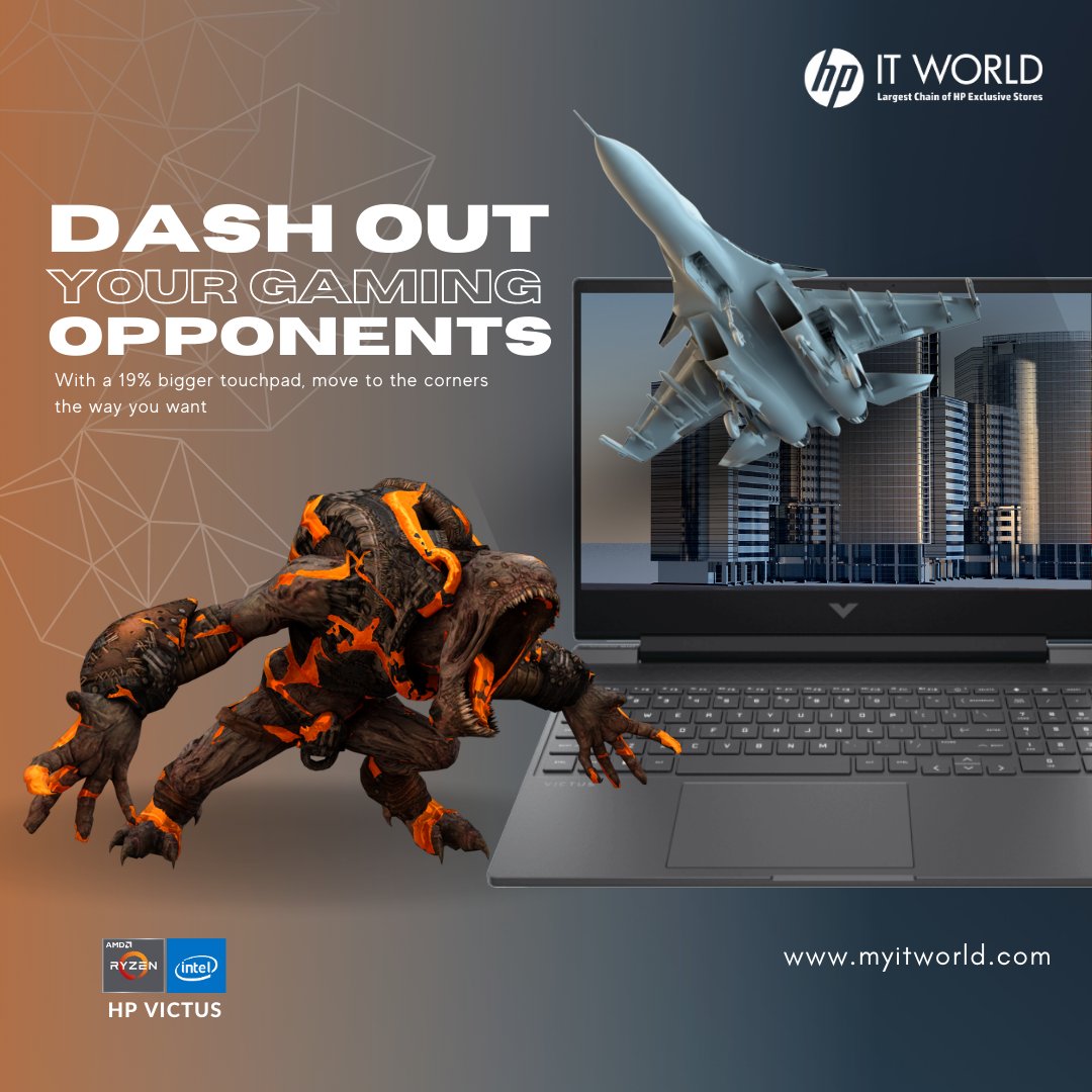 itw_tw's tweet photo. Ow! Kick the Game! Just move the mousepad to the extent in bigger space to beat your opponents in effortless click and tick 

Tap the Bio! &amp; Explore the Gaming Laptop

#laptop #gaming #college https://t.co/lkx0ZMl8fr