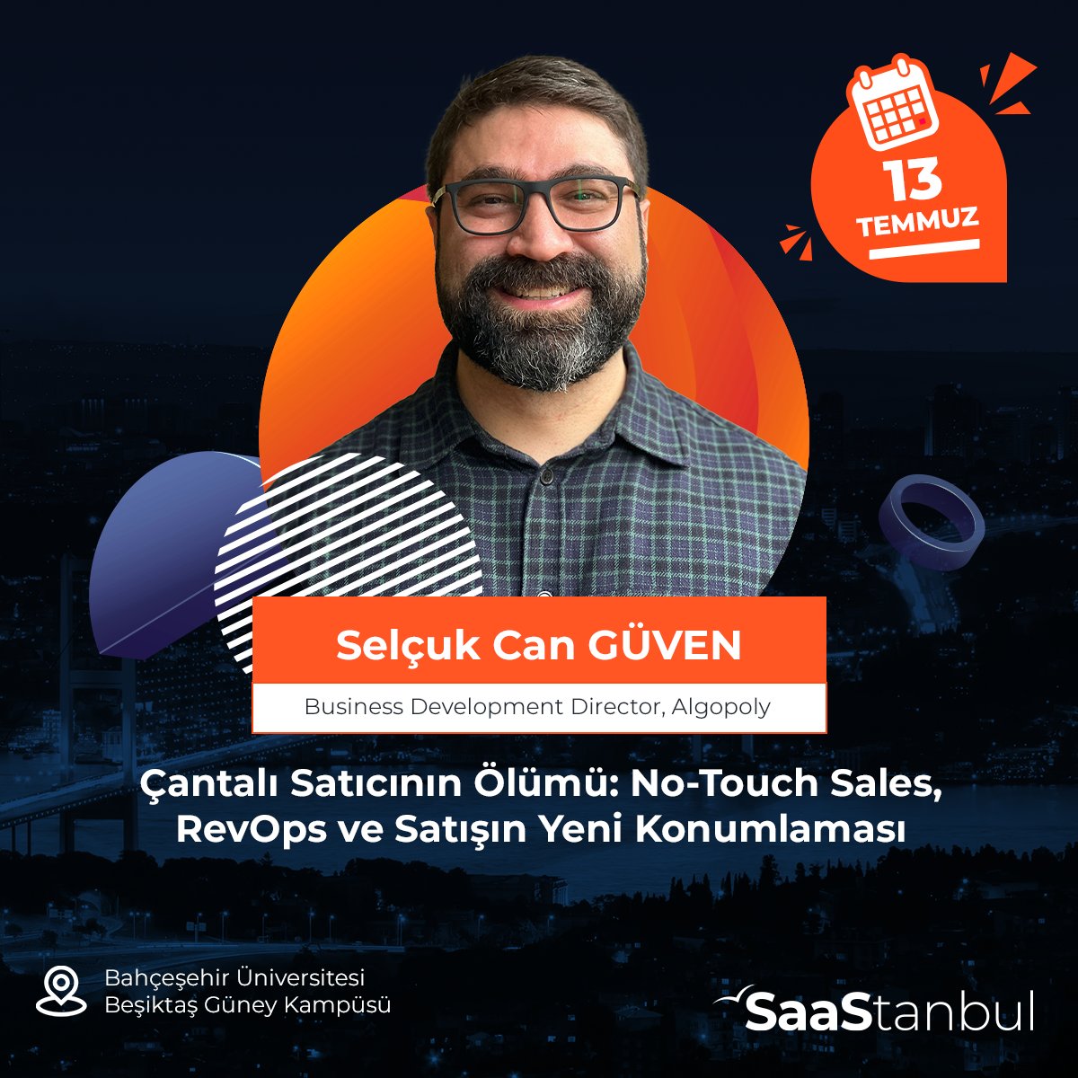 Sektörün uzmanları 13 Temmuz'da buluşuyor! 

'Çantalı Satıcının Ölümü: No-Touch Sales, RevOps ve Satışın Yeni Konumlaması' isimli konuşmasıyla @scguven SaaStanbul'da! 

Etkinlik, biletler ve daha fazlası için; 
👉 saastanbul.com

#SaaStanbul #SaaS #İstanbul