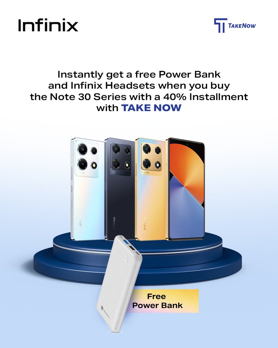 Double win upon purchase of #NOTE30Series through @Take_Now_Ug installment payments.
Pay 40% of the RRP win a Power Bank and Infinix Headsets.
Promotion runs from 22nd June to 8th July2023.
Hurry while stocks last.
#note30serieslaunch
#TakeNowPayMpolaMpola