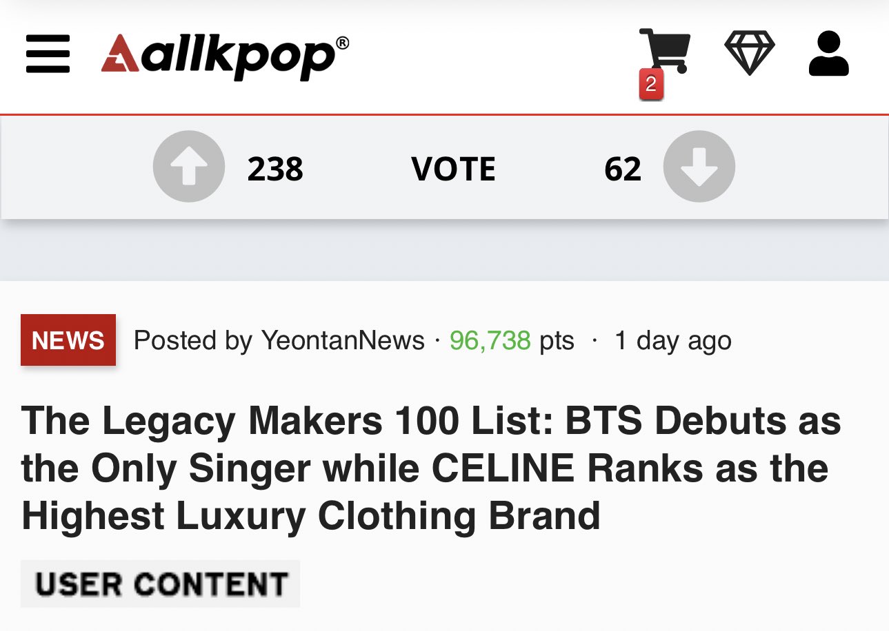 The Legacy Makers 100 List: BTS Debuts as the Only Singer while CELINE  Ranks as the Highest Luxury Clothing Brand