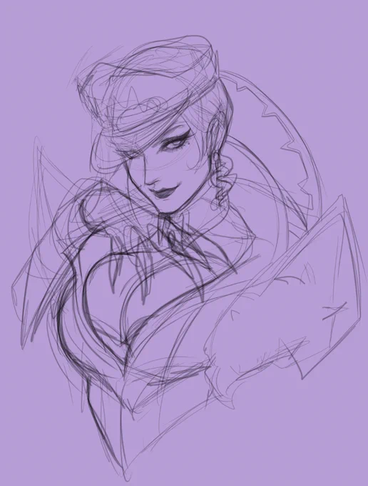 soul fighter evelynn quick sketch dunno if I should finish