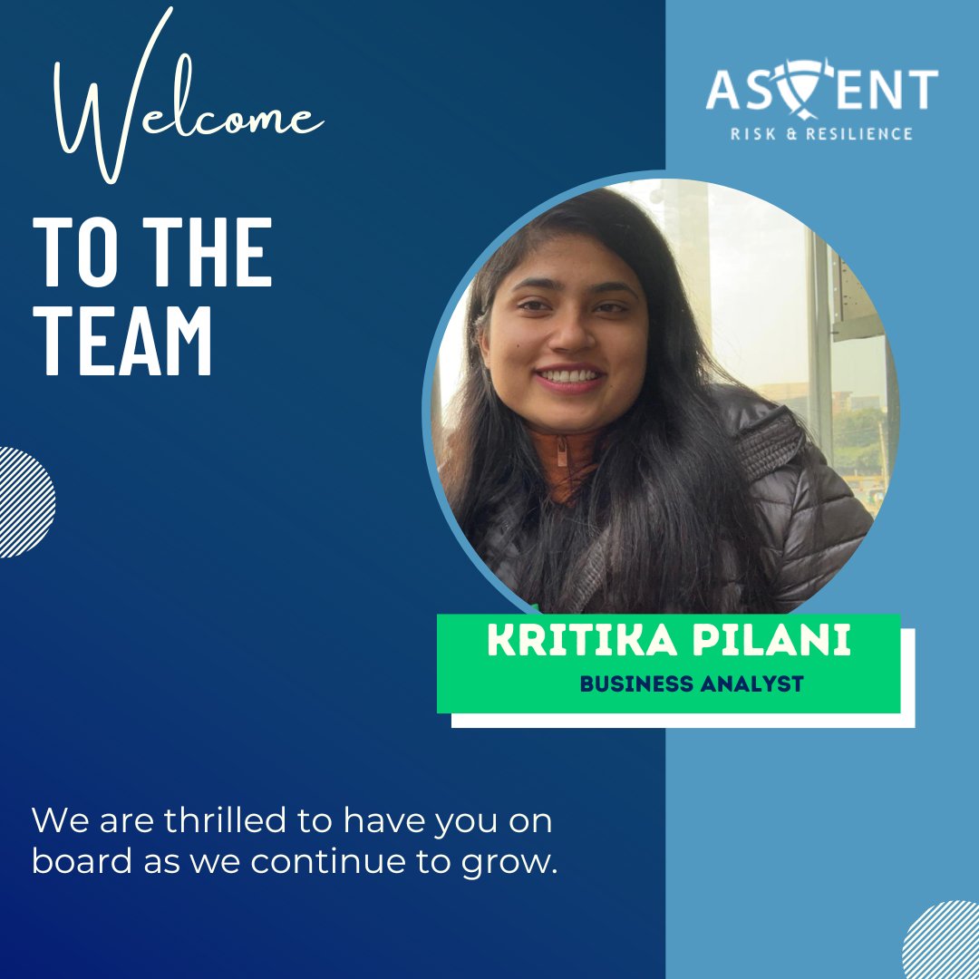 Welcome aboard our newest team member! 🎉✨
We're thrilled to have Kritika Pilani join our Ascent family. Their expertise and enthusiasm will undoubtedly contribute to our ongoing success.
.
#NewEmployee #CompanyCulture #Teamwork