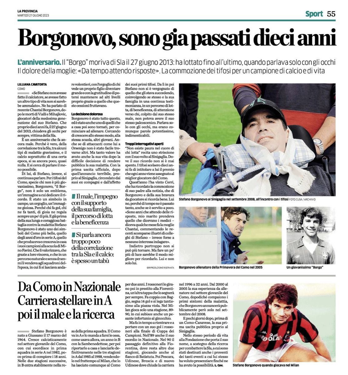 berndfisa's tweet photo. “Io, se potessi, scenderei in campo adesso, su un prato o all’oratorio. Perché io amo il calcio.”
Stefano Borgonovo, 27.6.2013 https://t.co/Z3oaa4PD1G