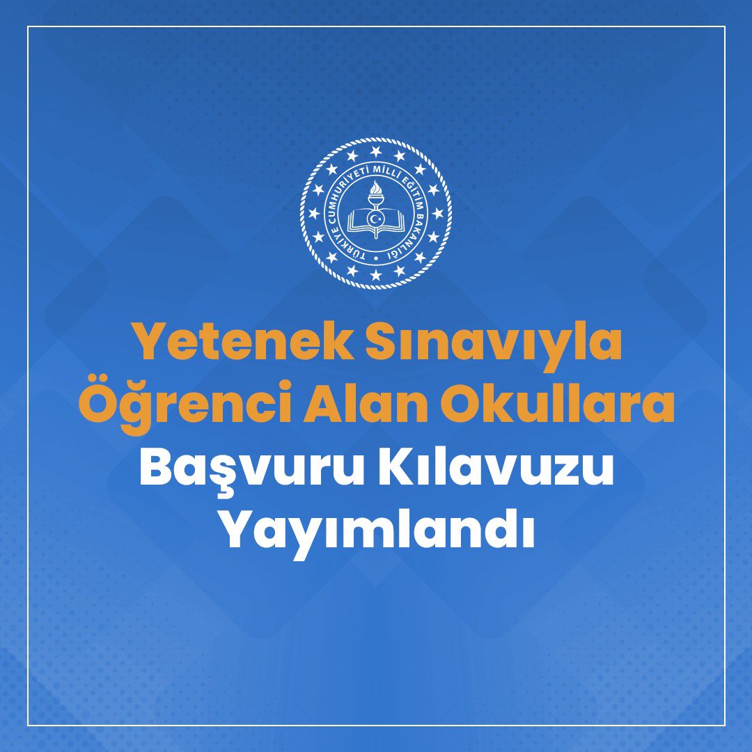 Güzel sanatlar, spor liseleri, mûsikî, geleneksel ve çağdaş görsel sanatlarla spor projesi/programı uygulayan Anadolu imam hatip liselerinin 9'uncu sınıflarına öğrenci almak için yapılan yetenek sınavı takvimi belli oldu.   

Yetenek sınavı için başvurular, e-Okul üzerinden