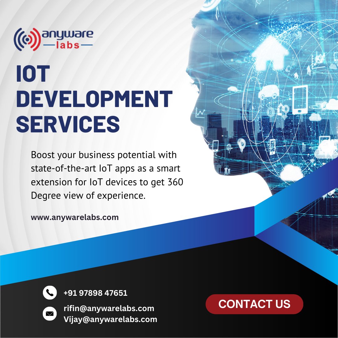 anywarelabsch's tweet image. ✅ IoT Development Services
👇
🌐Visit: anywarelabs.com
📞 Call @ 09789847651
Mail to rifin@anywarelabs.com
vijay@anywarelabs.com   

#iot #internetofthings #anywarelabs #automation #innovation #smarthometechnology #iotapplications #iotprojects #iotapps #homeautomation