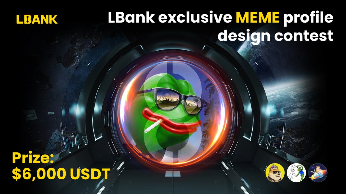 💰Join our exclusive 30-Day Competition #MemeKingLBank profile design contest to win $6,000 $USDT! 

🌄Create an original MEME design featuring your favorite meme, our logo &amp; a mysterious element “8”. 

💎Find out how to join here:support.lbank.site/hc/en-gb/artic…

#Giveaway #memecoins
