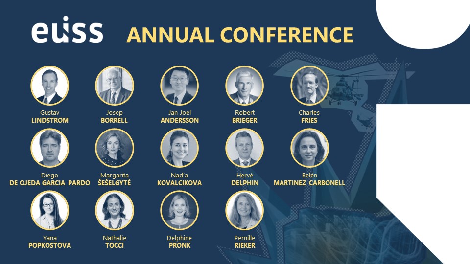 Welcome to EUISS Annual Conference 2023 𝐓𝐫𝐚𝐣𝐞𝐜𝐭𝐨𝐫𝐢𝐞𝐬 𝐟𝐨𝐫 𝐄𝐮𝐫𝐨𝐩𝐞𝐚𝐧 𝐬𝐞𝐜𝐮𝐫𝐢𝐭𝐲 𝐚𝐧𝐝 𝐝𝐞𝐟𝐞𝐧𝐜𝐞 Our focus today will be on: 🔹War in #Ukraine 🔹 Implementation of #StrategicCompass 🔹Securitisation trends 🔹EU partnerships ➕ And more