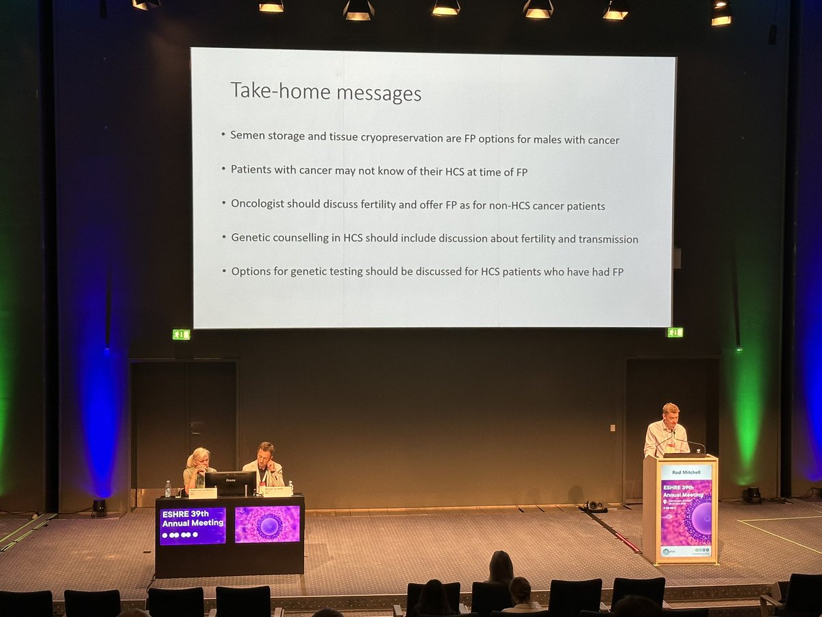 cris_egui's tweet photo. Fantastic talk of @RodTMitchell related with FP in HSC patients! @ORCHID_NET_Fert #ESHRE2023 https://t.co/oihcWQpU28