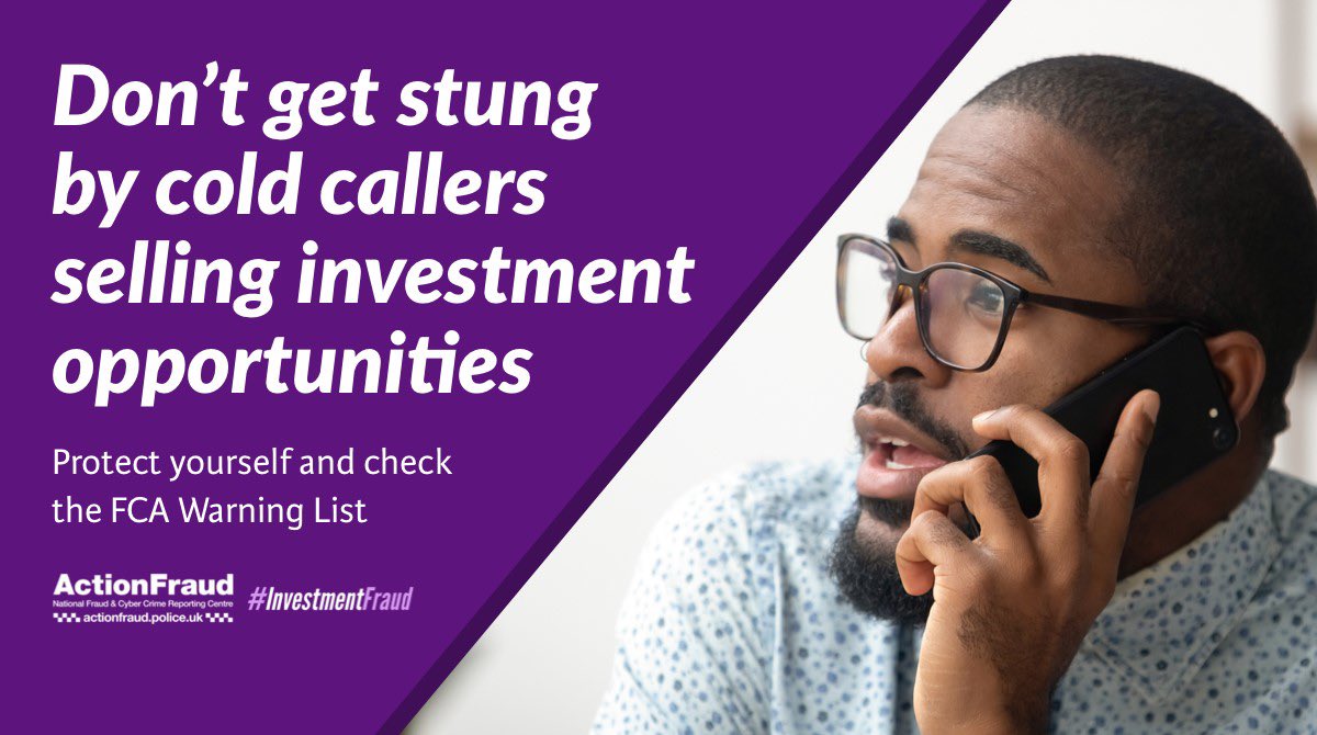 tsecrime's tweet image. RT @ActionFraudUK: Be #scamsmart always check the FCA Warning List before investing. No matter who you are, you could be pressured on the phone by an investment scammer. See: fca.org.uk/scamsmart #InvestmentFraud
