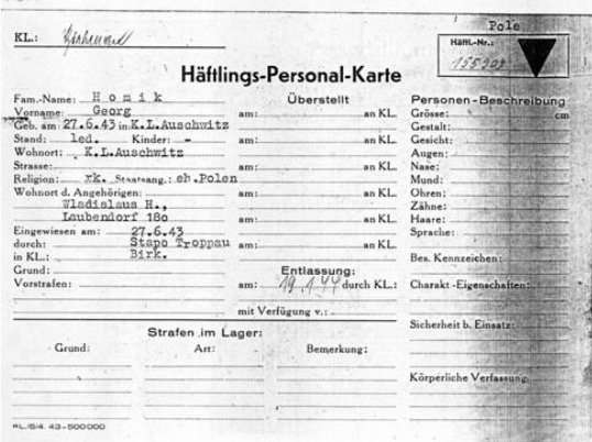 AuschwitzMuseum's tweet image. 27 June 1943 | A boy was born in the female camp in Auschwitz II-Birkenau. His name was Jerzy Homik, he was Polish. This is the first case outside of the #Zigeunerlager that a newborn child was registered in Auschwitz. He received number 155909. 1/2