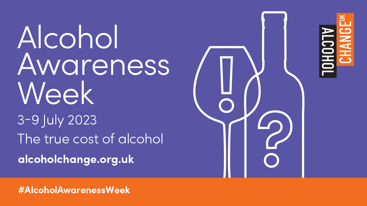 Alcohol Awareness Week is next week! This year's theme is 'Alcohol and Cost'. 

Sign up to stay in the loop about #AlcoholAwarenessWeek and receive your free digital resources: alcoholchange.org.uk/get-involved/c… #CharityTuesday