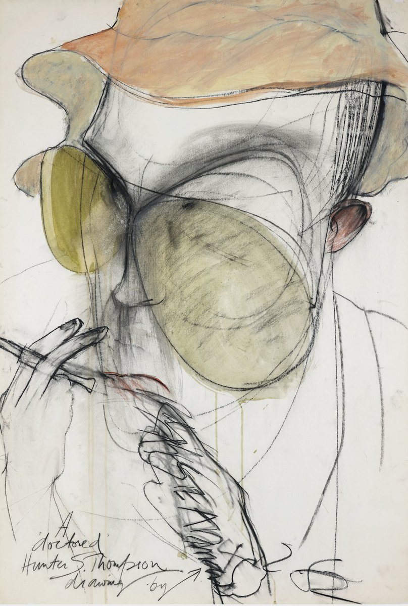SteadmanArt's tweet photo. Just grabbed my shades, ready to dive into a twisted world of prose and madness. Hunter S. Thompson's spirit lives on, ink stains and all. The sun can't handle the brilliance, and neither can I. Fear and loathing, meet my tinted lenses.

#SunglassesDay  #HunterSThompson https://t.co/zwzTD7y75v