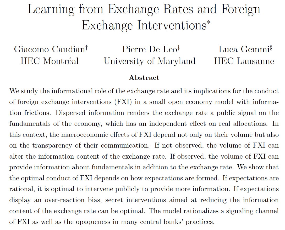 Looking forward to present at #SED2023 in Cartagena!

I will talk about optimal communication of Foreign Exchange Interventions, and why secret FXI might be desirable.