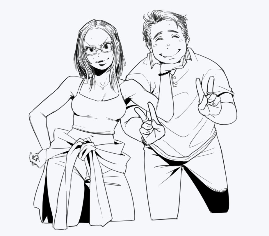 TheStrighead's tweet photo. a sketch of my me and my girl before I go back to commissions 🫣
@chechacorn UwU https://t.co/gYUFrCvU7o