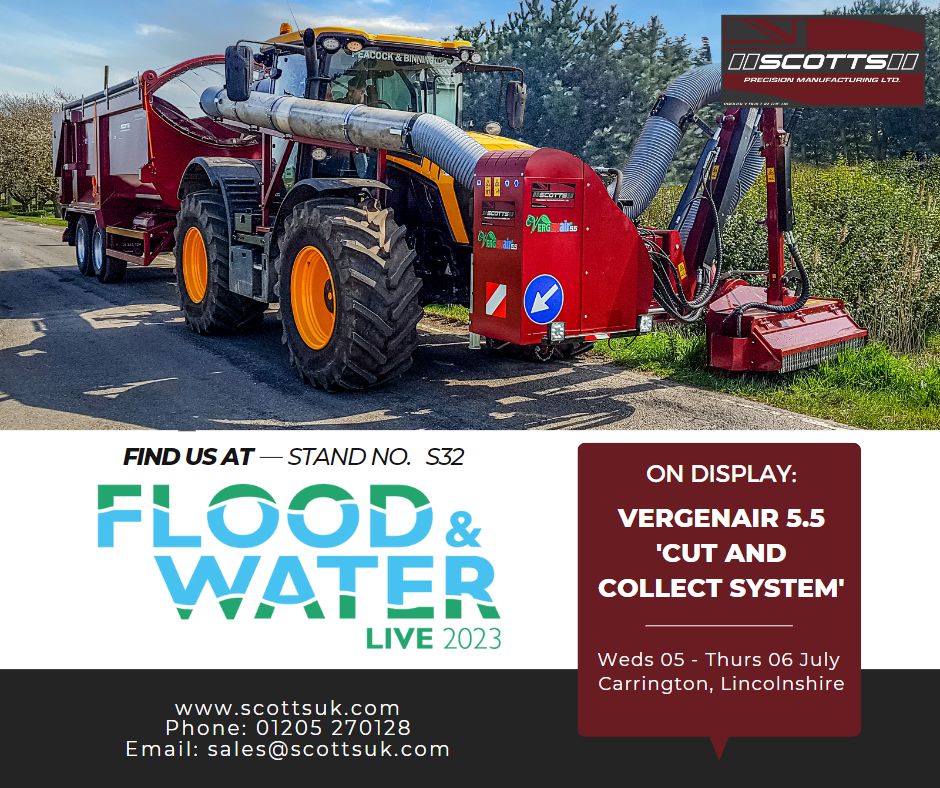 Just over a week to go until we are exhibiting at Flood and Water Live 2023! 🌊💧 Our Vergenair 5.5 'Cut and Collect System' will be displayed at Stand No. S32. We hope to see you there!

#FloodWaterLive2023 #VergenairCutAndCollect #InnovationInAction #VergeHarvesting #Highways