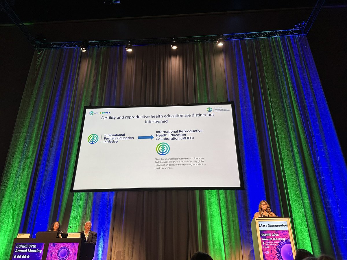 #ESHRE2023 Session 39 ‼️
Now it is Dr Mara Simopoulou's turn, who started this fantastic lecture on Fertility Awareness by acknowledging the excellent global initiative @ESHRE_IRHEC 👏
@ESHRE @theESHRE5