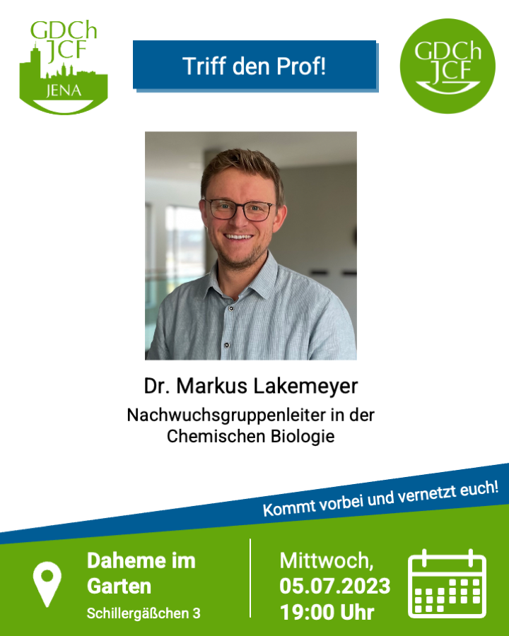 Wolltet ihr schon immer einmal etwas erfahren über menschliche Darmmikroben und deren molekularen Interaktion oder wie es so ist als Nachwuchsgruppenleiter in Jena? Dann kommt vorbei am 05.07.2023 ab 19 Uhr im Daheme im Garten.