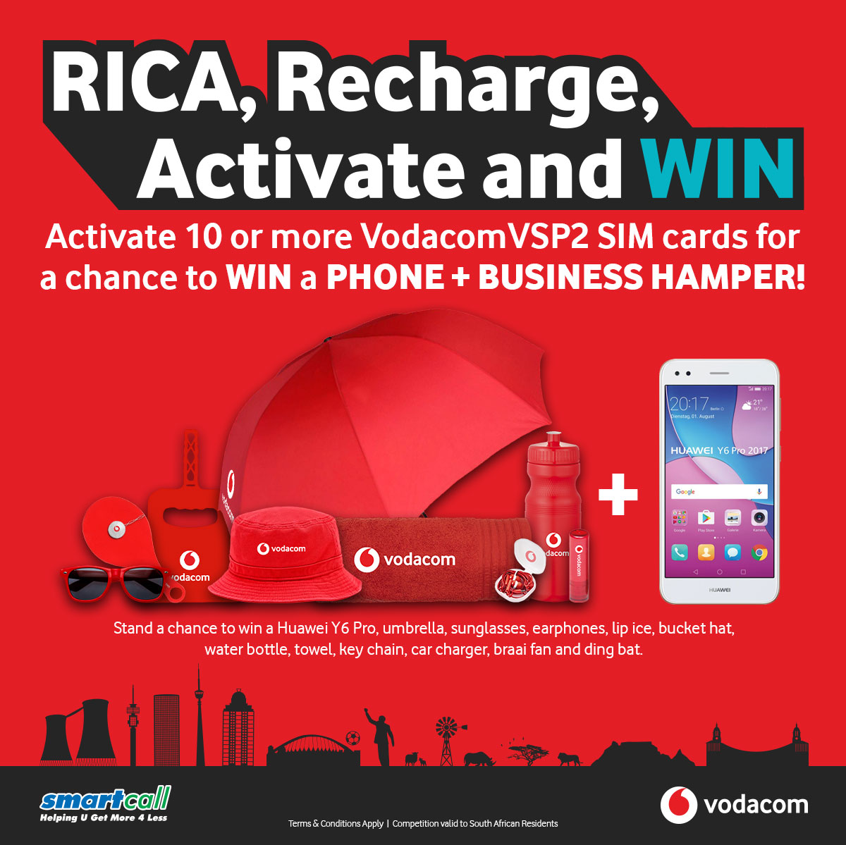 SmartcallVSP2's tweet image. WIN WIN WIN🤩

Stand a chance to win this Smartcall hamper for your business! Simply activate 10 or more #VodacomVSP2 Power Packs starters.

Smartcall helping you grow your business.#SmartAgent #SmartcallPowerBoost