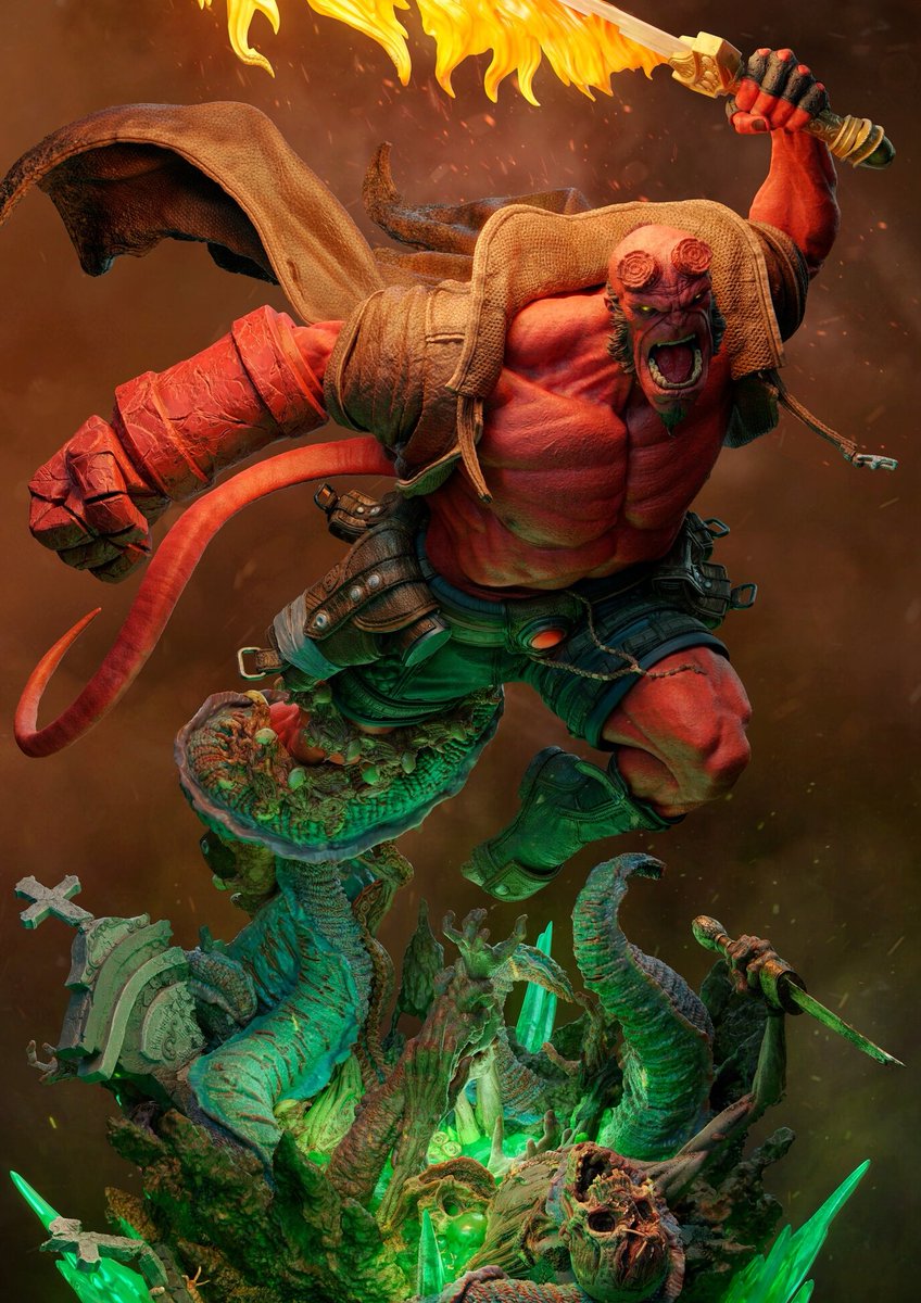 Ulkhror's tweet photo. Freaking awesome #Hellboy fan art sculpt by Daniel Sanches aka #Daniboy (2023)
"Personal project I did while the mentorship with the amazing Tiago Zenobini"
Have a look @DarkHorseComics @artofmmignola
#ZBrush #Blender #Photoshop
Want it as a true statue!
https://t.co/EHwhTmt6AA https://t.co/LNqMDeKsp2