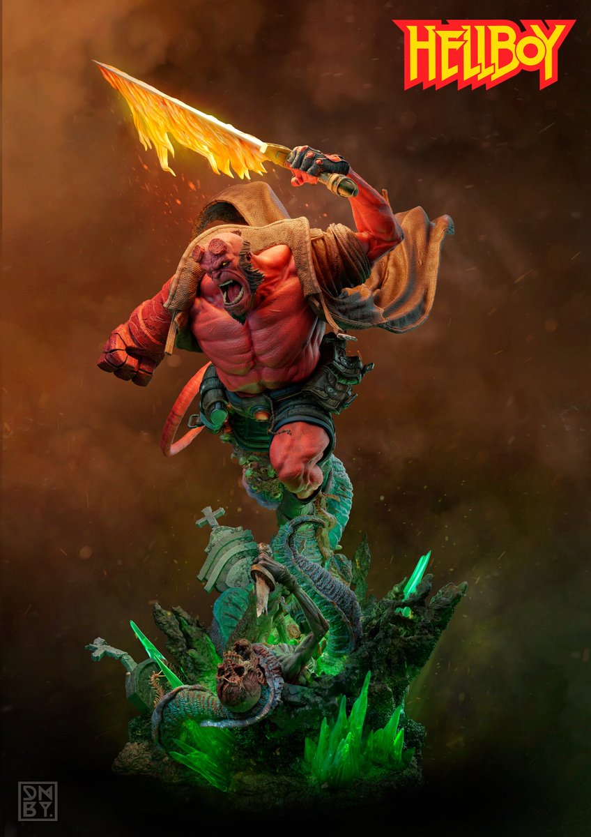 Ulkhror's tweet photo. Freaking awesome #Hellboy fan art sculpt by Daniel Sanches aka #Daniboy (2023)
"Personal project I did while the mentorship with the amazing Tiago Zenobini"
Have a look @DarkHorseComics @artofmmignola
#ZBrush #Blender #Photoshop
Want it as a true statue!
https://t.co/EHwhTmt6AA https://t.co/LNqMDeKsp2