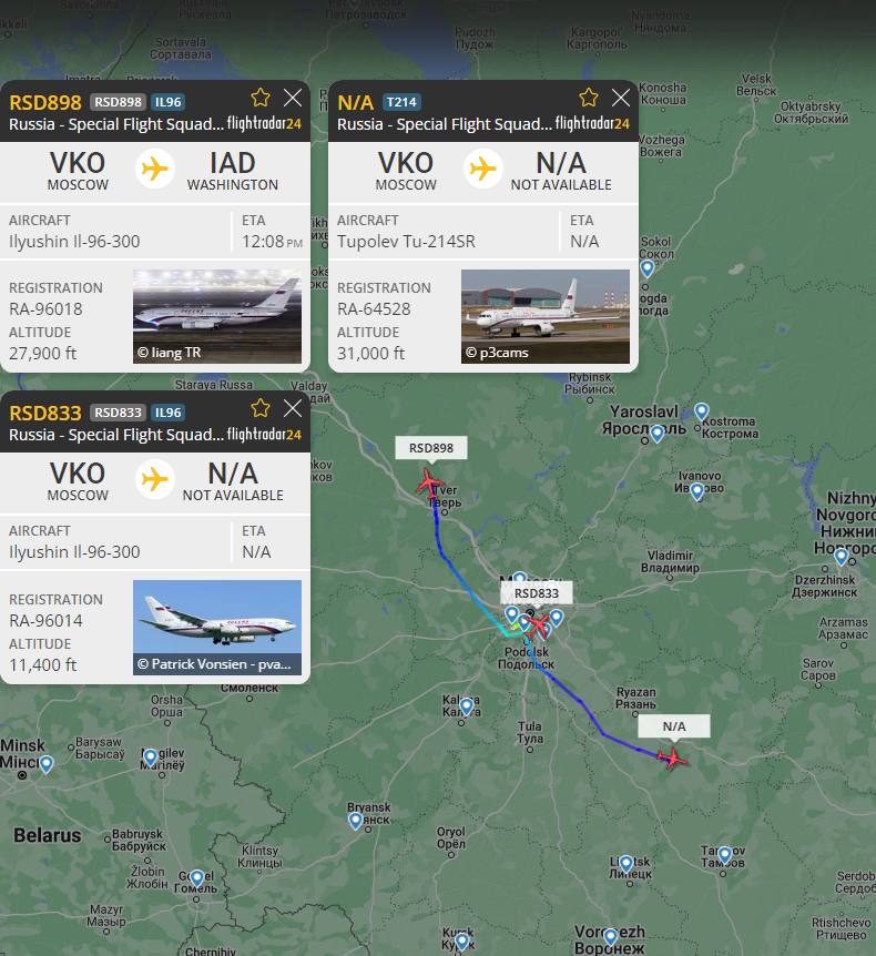 MAKS 23 👀🇺🇦 on Twitter "Three planes of the Russian special flight squadron have just taken off