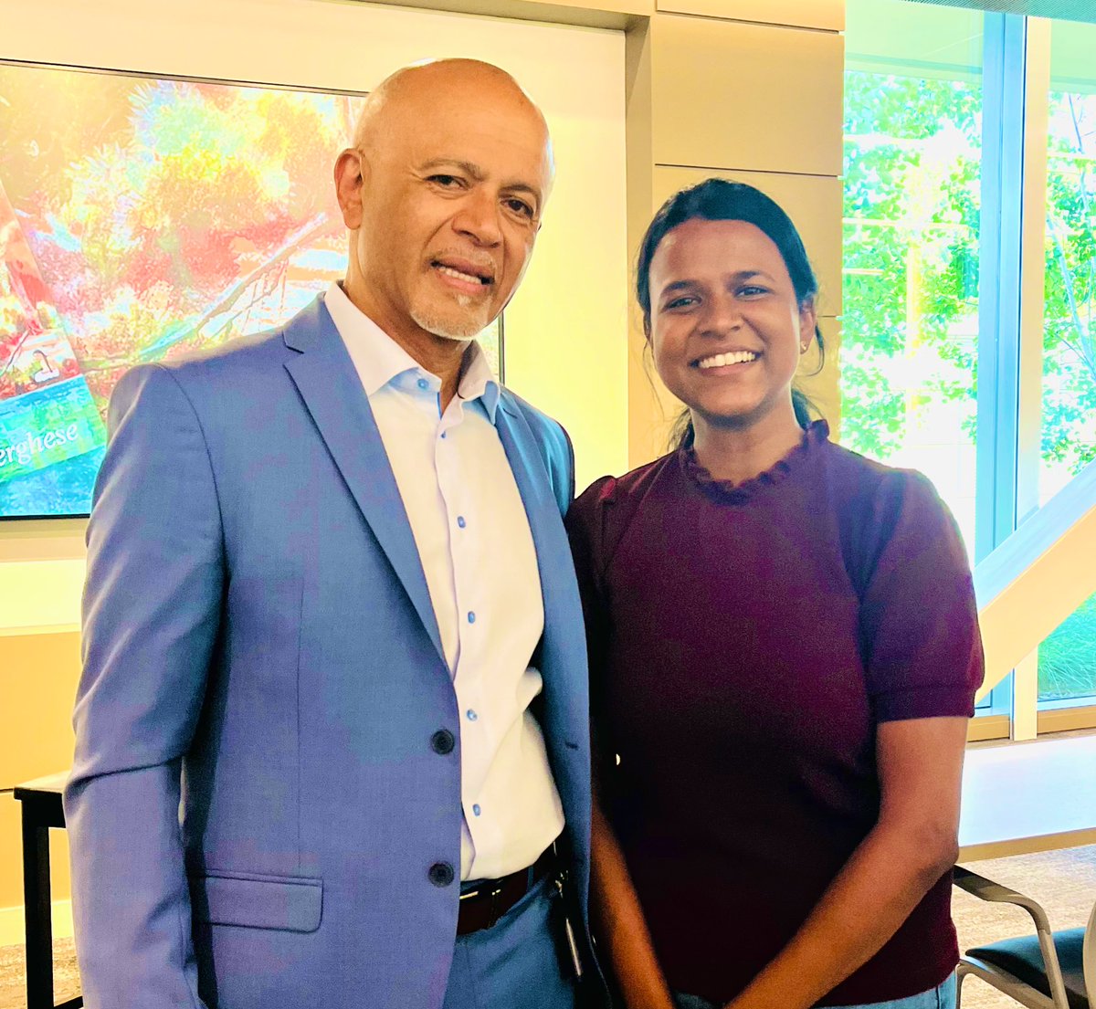 Reshma Reguram (@reguram_reshma) on Twitter photo Meeting <a href="/abe_verghese/">Abraham Verghese</a> today was an absolute dream come true! As an MMC alum, I am grateful for the profound connection I feel. His dedication to preserving the human touch in medicine shines through. #MeetingMyInspiration #MMCAlumni #grateful Meeting <a href="/abe_verghese/">Abraham Verghese</a> today was an absolute dream come true! As an MMC alum, I am grateful for the profound connection I feel. His dedication to preserving the human touch in medicine shines through. #MeetingMyInspiration #MMCAlumni #grateful
