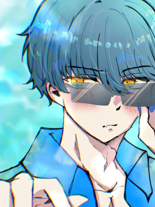 今日はサングラスの日だとTLで見かけたのでレヴィの過去絵投げて賑やかし… #obeymeleviathan #obeymefanart