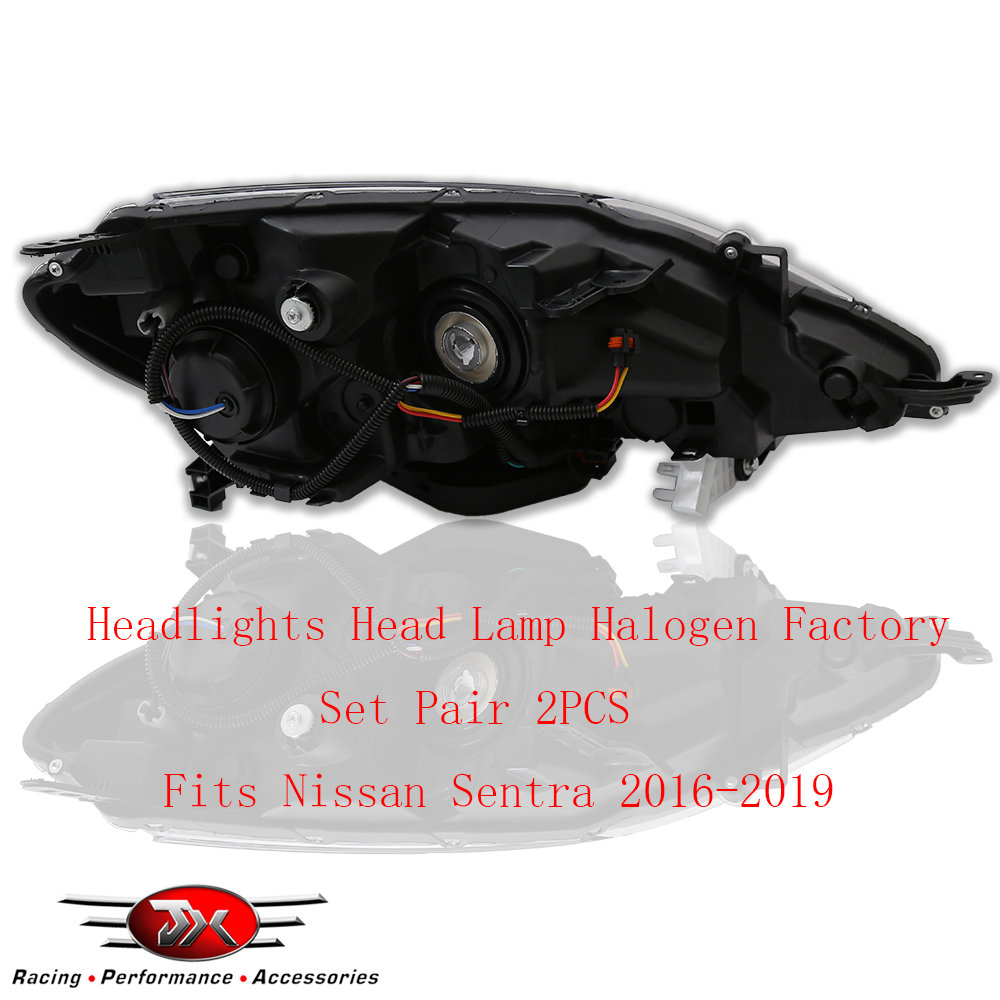 Head Lamp Halogen Factory Set Pair 2 PCS of Nissan Sentra 2016-2019. #factorydirect #replacement #HEADLIGHT