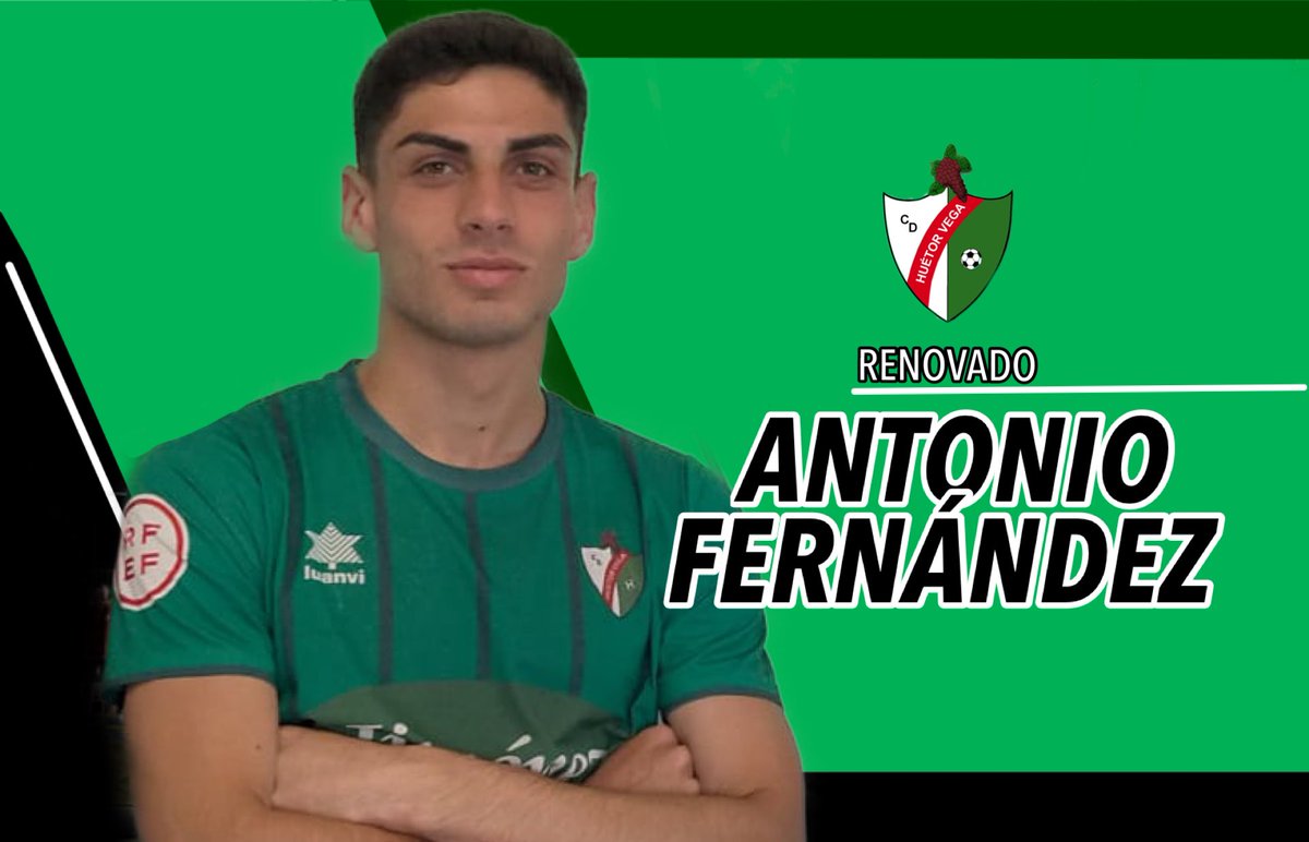 CD_HuetorVega's tweet photo. OFICIAL | Antonio Fernández renueva su compromiso con nuestro club y seguirá una temporada más vinculado a nuestra entidad.

Delantero centro muy rápido y hábil con el balón que sabe muy bien moverse entre líneas para hacer gol. https://t.co/jmmR53WDDM