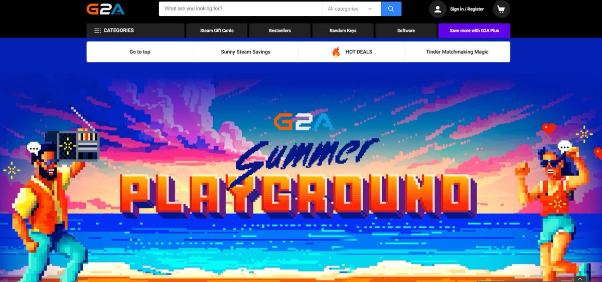 Let's start G2A Summer Playground!  ☀️

Guys, make the most of this summer by indulging in the best relaxing video games, while also enjoying some refreshing outdoor fun  🎮 🏖️