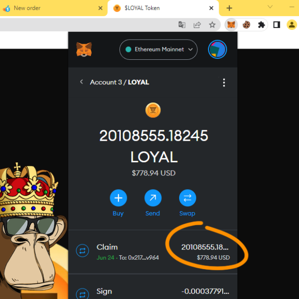 mg i just claimed $778 from the $LOYAL airdrop? 👇 Check if you are eligible to claim: 🔗 loyaltydao.io 🎁 #PEPE #kucoin #usdt $PSYOP $link #Blockchain $MANA $ben $hex #DOGE $PEPE #airdrops #Floki #NFTs $pepe $SHIB #SEC #Ethereum #HEX #ben $xrp #100x $BEN