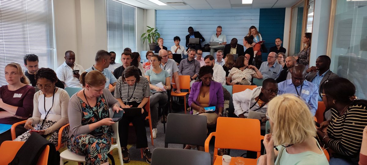NeilSorensen's tweet photo. The project and knowledge management partners of the #LANDatscale program are enthusiastically discussing how to take the next steps to scale up impact. @RVO_Nederland @landportal #landrights https://t.co/GdkBEmDmEz