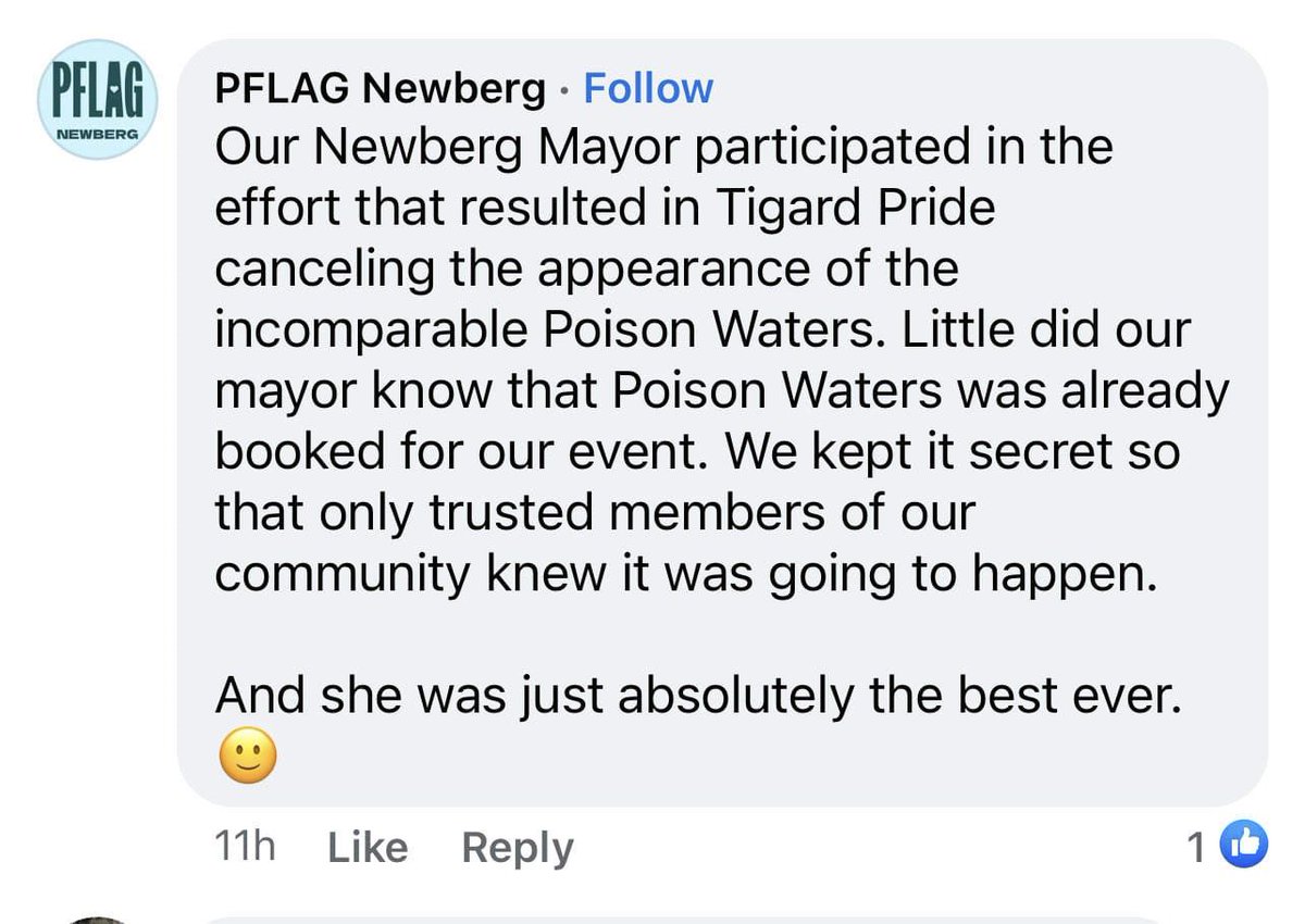 PFLAG Newberg just admitted on social media they had drag queen Kevin Cook AKA Poison Water perform at their Pride Day for kids event in Newberg, Oregon.
