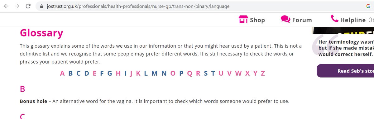 @NorthSomersetC @JosTrust One in 3 what, cats? 
Also,
This Jo's Trust who uses the term 'Bonus Hole' as 'alternative word for the vagina'?
#CervicalScreeningAwarenessWeek