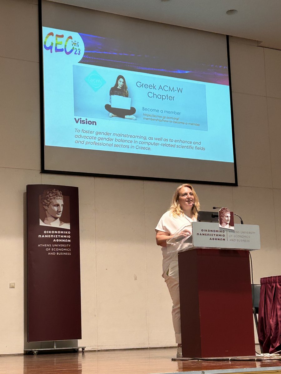 AUEB's tweet photo. #HappeningNow  The Department of Informatics and the @GreekAcm organize the 5th Summit on Gender Equality in Computing, June 27, 2023, #AUEB, Athens
🔗https://t.co/UOOQQmWkbF
#ACMWGEC23 https://t.co/kisRffn7cd