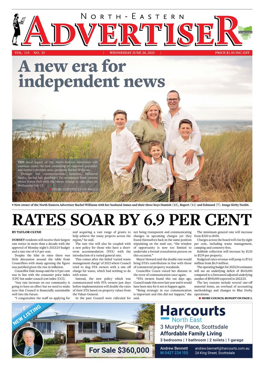 An exciting new work adventure awaits!! I first started as a cadet journalist 23 years ago - now I am going to be the owner of my own paper!!!
The North-East region is very close to my heart so I’m humbled to be trusted as the new custodian of this local publication.