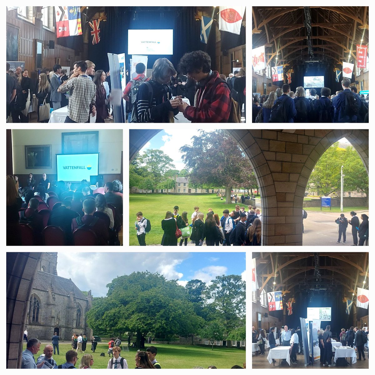 Pamjamcumming's tweet photo. A real buzz on campus yesterday. A stunning venue for a wonderful event for young people to learn about sustainability, wind energy, careers, health and safety, education....@aberdeenuni   @VattenfallUK @Founders4School https://t.co/xV8kTavK2y