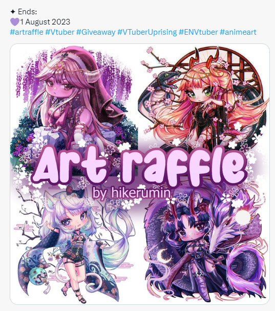 Im currently running an art raffle, please join if you missed💕 twitter.com/hikerumin/stat…

#artraffle #Vtuber #Giveaway #VTuberUprising #ENVtuber #animeart #rkgk #animecommission #animeartist