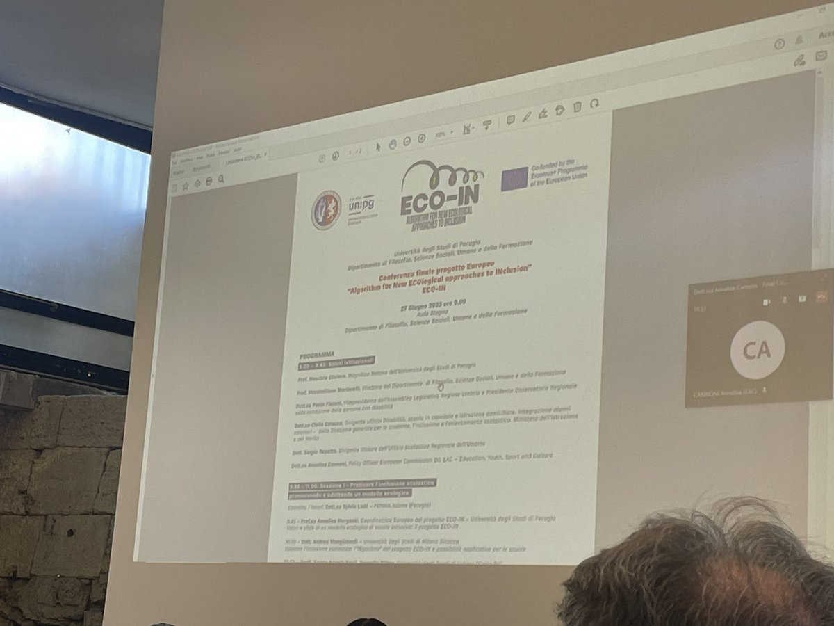 SignAle80's tweet photo. Today! Final Conference for the European Project “Algorithm for new Ecological Approaches to Inclusion - ECO - In” in Perugia https://t.co/m73Jrpoqv9