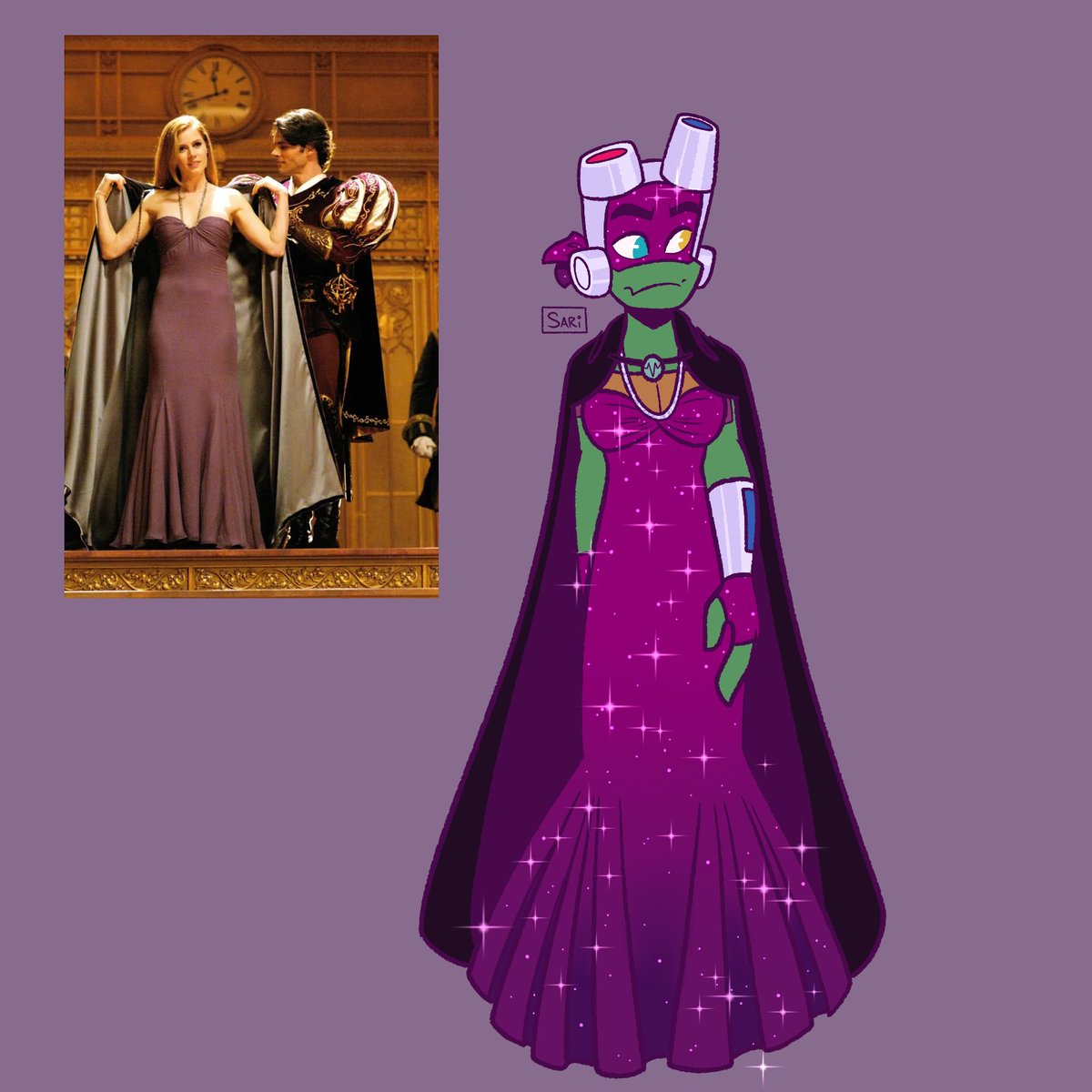 I’VE DONE IT AGAIN!!! Donnie in Giselle’s purple dress, now with much needed sparkles ✨ because I said so.

#rottmnt #riseofthetmnt #SaveRiseoftheTMNT #saverottmnt #rottmntdonnie #RiseSeason3 #unpauserottmnt #UnpauseRiseoftheTMNT #enchanted #risedonnie