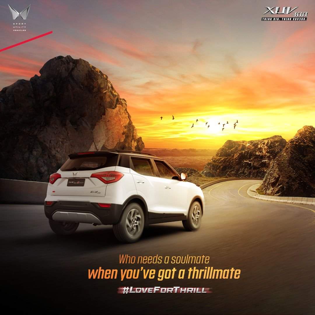 JS4WheelMotors's tweet photo. Hit the pedal and fall in love with the thrill. 

#LoveForThrill #XUV300TurboSport #TGDi https://t.co/PlQBzyI8Vi